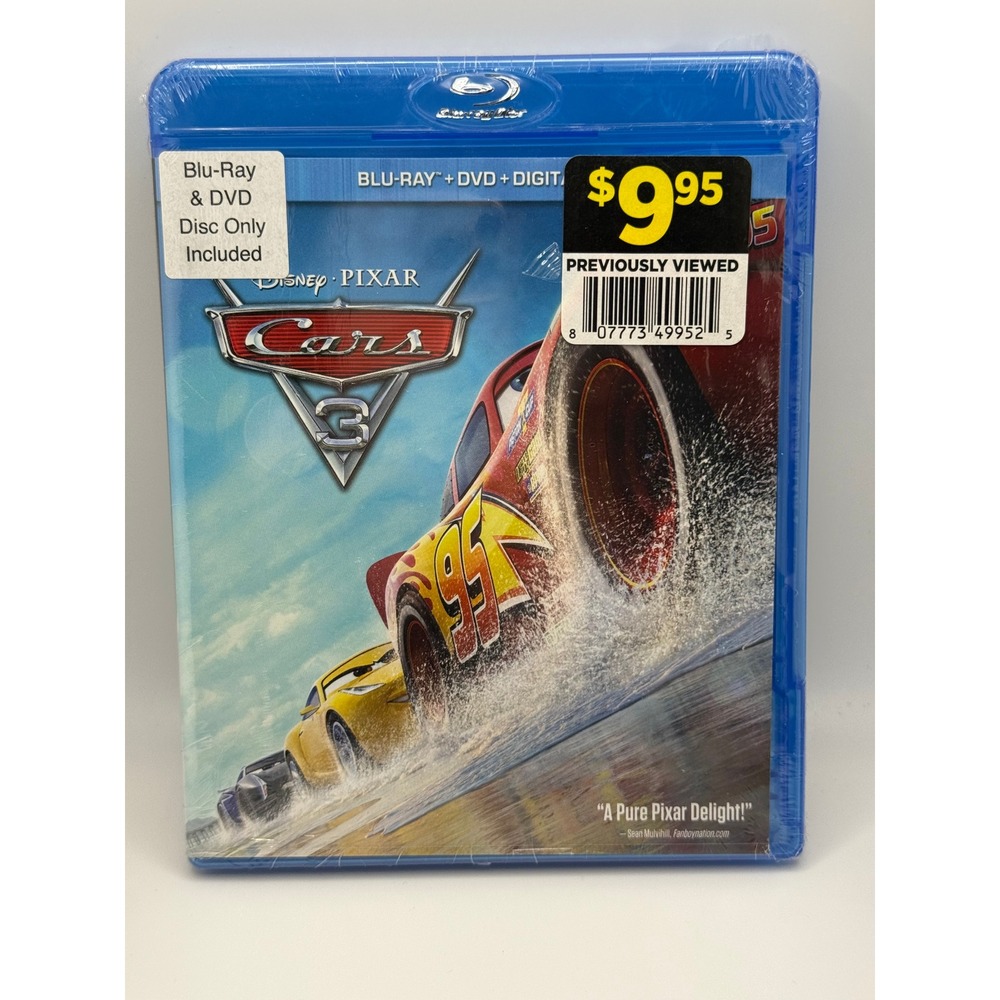 Disney Pixar Cars 3 Blue Ray DVD NEW Sealed